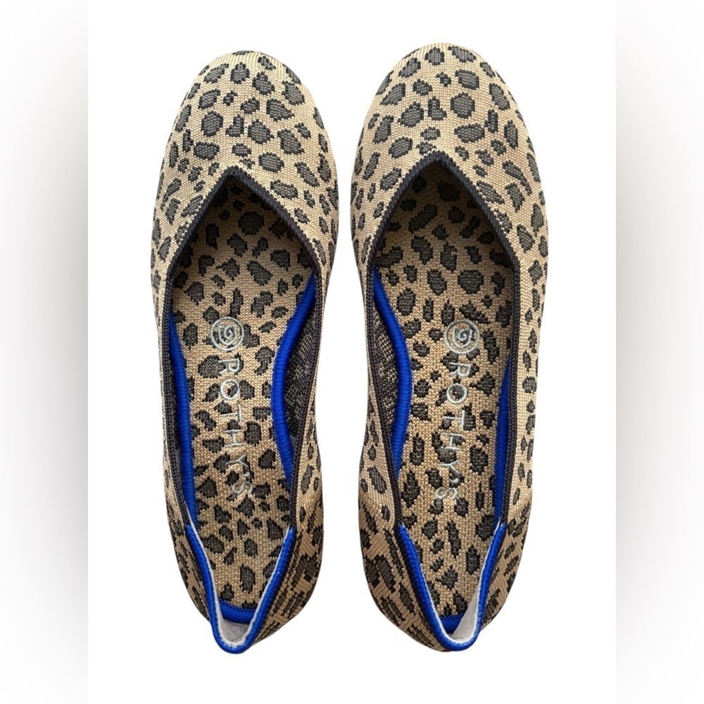 Rothy's Chocolate Spot Textile The Flat Slip On Comfort Shoes Women’s US 7. - Picture 2 of 7